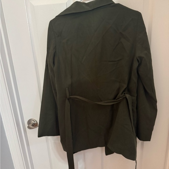 Banana Republic Dark Green Wrap Blazer - Picture 2 of 5